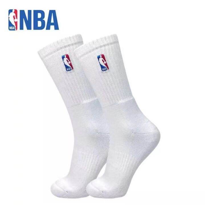 1Pair Mid Cut Black/White Basketball Socks For Men Lazada PH