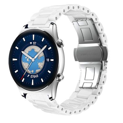 ✾ Ceramiczny pasek do HONOR Watch GS 3 Smart Watch akcesoria do Huawei Watch GT 3 2 46mm 42mm opaska na nadgarstek Huawei GT 3 Pro bransoletka