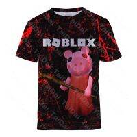 Kids Boy Robloxs Tshirt Game Printing  Round Neck Birthday Party Top