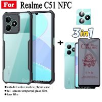 3in เคสโทรศัพท์กันกระแทก C51 Realme 1ชิ้นสำหรับ Realme C 51 C53 C55 C30S C33 C35 C21Y C25Y C11ป้องกันการสอดแนมชนิดเคลือบเพื่อความอ่อนโยนกระจกฟิล์มกระจก iPhone X พร้อม Privacy ด้าน