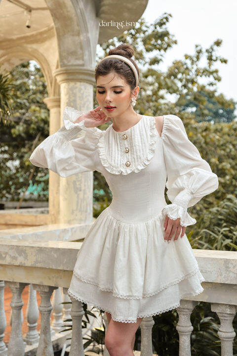 đầm xoè tay phồng cổ xếp ly tiểu thư alexa dress - darling.ism ...