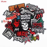 Mixed Band Rock Music Patches Embroidered Badges Punk Hippie Clothes Stickers Ironing for Cloth Jacket Jeans DIY Applique Haberdashery