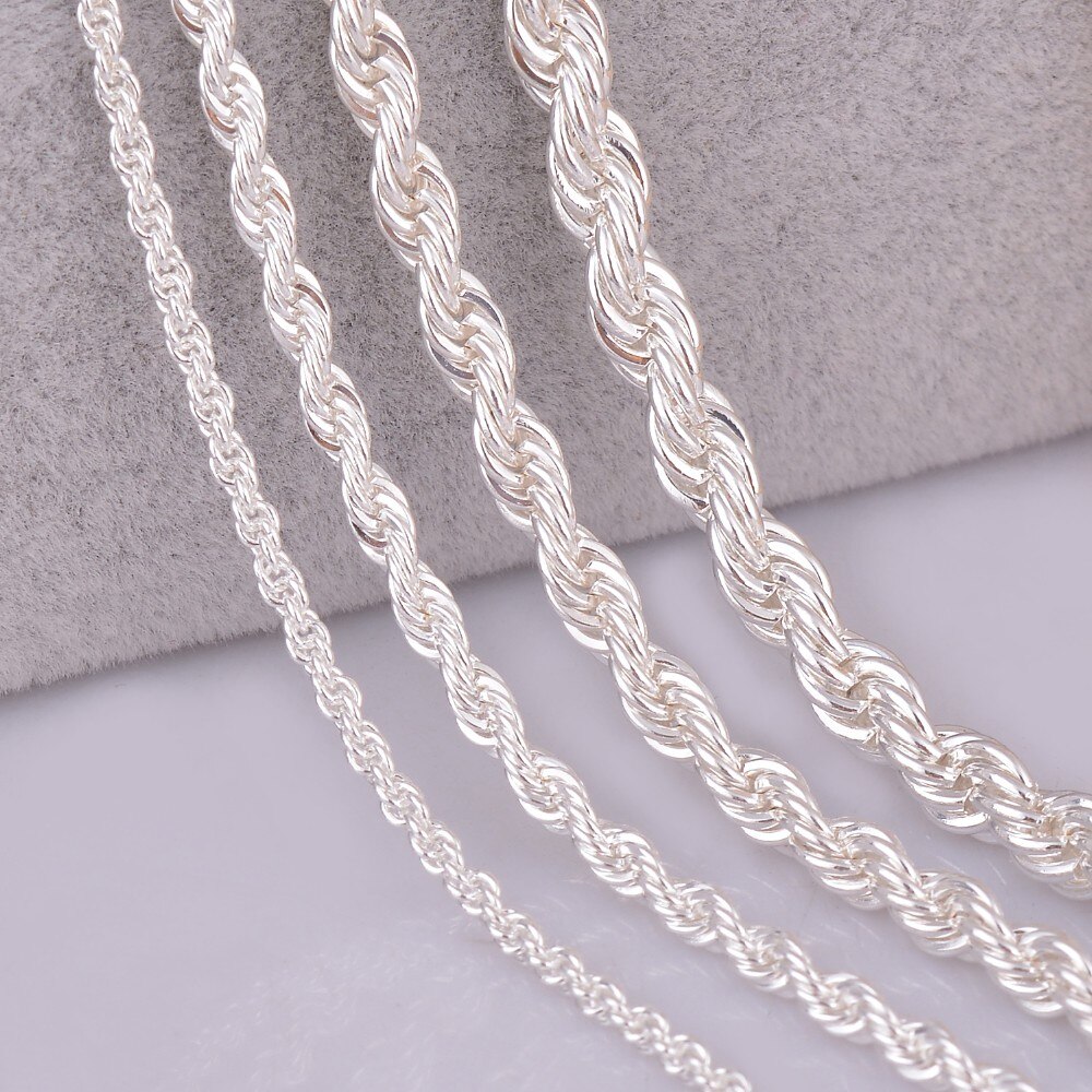 1PCS 16-30inch jewelry 925 Silver Ball Chain Necklace For Pendant Wholesale 