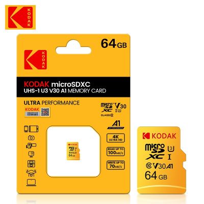 Original Kodak Micro SD Card 64GB Class10 Memory Card 64GB Microsd Flash Drive Card 64GB 32GB V30 U3 cartao de memoria Free gift
