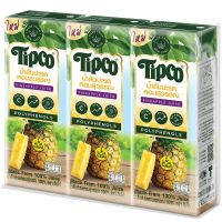 Free delivery Promotion Tipco 100percent Homsuwan Pineapple Juice 200ml. Pack 3 Cash on delivery เก็บเงินปลายทาง