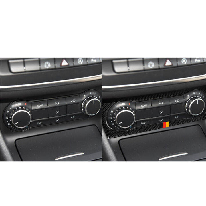 cw-applicable-a-class-gla-cla-carbon-fiber-central-control-air-conditioning-knob-panel-interior-modification-stickers-auto-parts