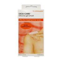 Cica-Care Silicone Gel Sheets Cica Care ซิกาแคร์ ขนาด 12 x 3 cm แผ่นซิลิโคน เจลชีท แผลเป็น นูนแดง 1 กล่อง 1 แผ่น 06347