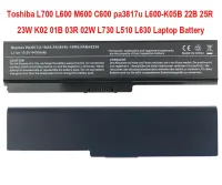 Toshiba L700 L600 M600 C600 pa3817u L600-K05B 22B 25R 23W K02 01B 03R 02W L730 L510 L630 Battery แบตเตอรี่ โตชิบ้า แบต แบตเตอรี่ ชาร์จ แบต แบตเตอรี่ ชาร์จ