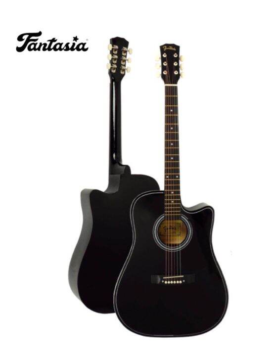 fantasia-กีต้าร์โปร่งมือใหม่-41-นิ้ว-รุ่น-f100-acoustic-guitar-for-beginners-แถมฟรีกระเป๋ากีตาร์-amp-คาโป้-amp-ปิ๊กกีตาร์