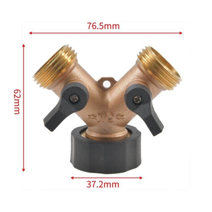 brass-female-2-way-garden-tap-water-splitter-y-irrigation-valve-1pcs-brass-three-way-ball-valve-garden-y-type-one-two-type-shunt