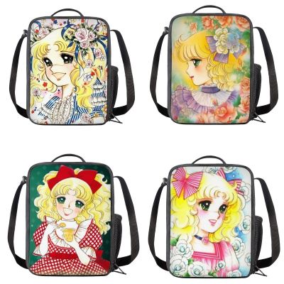 ✺♈ Anime Candy Candy Girls Lunch Bag Thermal Cooler Insulated Lunch Box for Kids Primary School Children Bento Lunch Box Containers