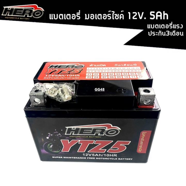 แบตเตอรี่มอไซค์-click125i-click150i-แบตเตอรี่คลิ๊ก-แบตเตอรี่ใหม่ไฟแรง-12v-5ah-แบตแห้งพร้อมใช้งาน-ฮอนด้า-คลิ๊ก125ไอ-คลิ๊ก150ไอ-แบตใหม่ทุกล็อต