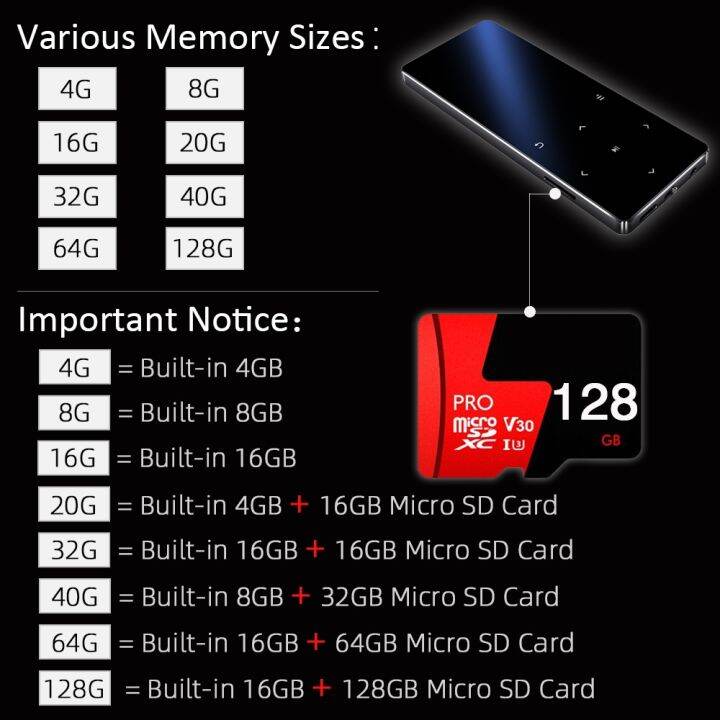 เครื่องเล่น-mp3แบรดแมนพร้อมคีย์ลำโพงบลูทูธแบบปุ่มสัมผัสในตัว8gb-16gb-แบบพกพาขนาดเล็กโลหะ-hifi-วิทยุ-fm-บันทึกเสียงได้8gb