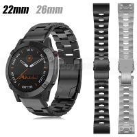 Garmin Quatix Fenix7/7x 3HR 6X สายรัดข้อมือไทเทเนียม + โลหะเหล็กสแตนเลสสายนาฬิกาข้อมือ22มม. 26มม. EasyFit สายรัดข้อมือสำหรับ Fenix5X/6X Pro Mk1/Fenix3/Forerunner 935/945