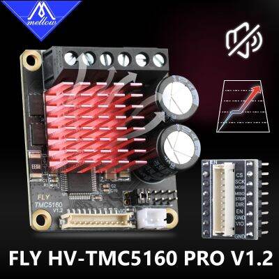 Mellow Fly 24V/48V HV TMC5160 Pro V1.2สเต็ปเปอร์มอเตอร์ไดร์เวอร์สเต็ปสติ๊ก SPI เงียบสำหรับ Marlin/klipper/rf ชิ้นส่วนเครื่องพิมพ์3D