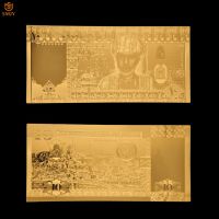 Oman Gold Banknote Bill 10 Rial Gold Foil Money Paper Collection For Business Gift