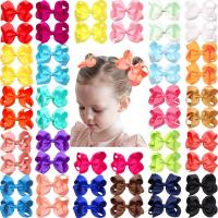 50PCS 4.5" Girls Hair Bows for girls Bulk Bows Alligator Hair Clips for Baby Girls Toddler Kids 25 Colors in Pairs