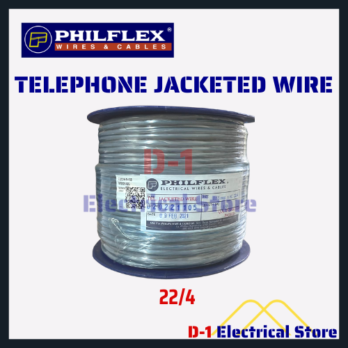 Philflex Telephone Jacketed Wire 22/4 Lazada PH