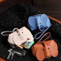 ✚❄▽ 2023 New Fashion Key Bag PU Leather Japanese Elephant Coin Purse for Women Creative Card Bag Lipstick Storage Bag Mini Purse