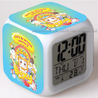 Lankybox Kids Alarm Clock LED Color Changing Digital Clock Cartoon Boys Toys Desk Night Wake Up Light Glowing Electronic Reveil