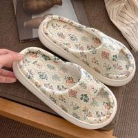 พร้อมส่ง? รองเท้า Vintage Flower ลายดอกไม้วินเทจ Slipper สลิปเปอร์นุ่มนิ่ม รองเท้าใส่ในห้อง shoes รองเท้าน่ารัก