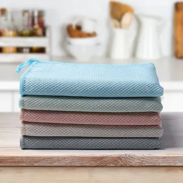 5pcs cleaning towel Kitchen Dish Towels Washcloth Glass Wiping