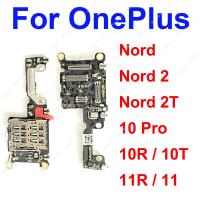 สําหรับ Oneplus OnePlus Nord Nord 2 10Pro 11 10T 10R 11R 5G เครื่องอ่านถาดซิมการ์ดช่องเสียบซ็อกเก็ตบอร์ดเชื่อมต่อพร้อมบอร์ดไมโครโฟน