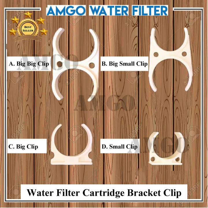 AMGO Water Filter Wall Mount Big Clip Cartridge Bracket Lazada