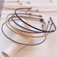 【YF】 Fashion Women Super Thin Glitter Hairbands Personality Handmade Shiny Metal Colors Headbands Chic Hair Holder Headwear