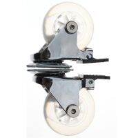 【LZ】 1PC Transparent Caster PU Chair Wheels Flat Plastic 2  Casters Durable Wheel With Brake For Heavy Duty Furniture Under 40Kg