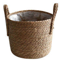 Straw Storage Basket Rattan Floor Flower Pot Crafts Decoration Modern Home Living Room Bedroom Shop Flower Basket