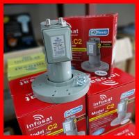 ?HOT SALE? หัวรับสัญญาณ จานดาวเทียม LNB C band 2ขั้ว c แบนอินโฟ สำหรับแยกจานตะแกรงดู 2 จุด ##ทีวี กล่องรับสัญญาน กล่องทีวี กล่องดิจิตัล อิเล็แทรอนิกส์ เครื่องบันทึก กล้องวงจรปิด จานดาวเทียม AV HDMI