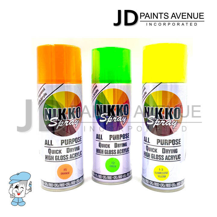 Nikko Aerosol AllPurpose Spray Paint Fluorescent Coating Lazada PH