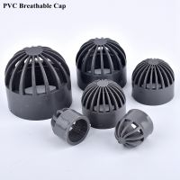 1 3Pcs Grey 20 110mm PVC Breathable Cap Air Duct Vent Cover Cap Aquarium Fish Tank Permeable Screen Filter Screen Pipe Connector