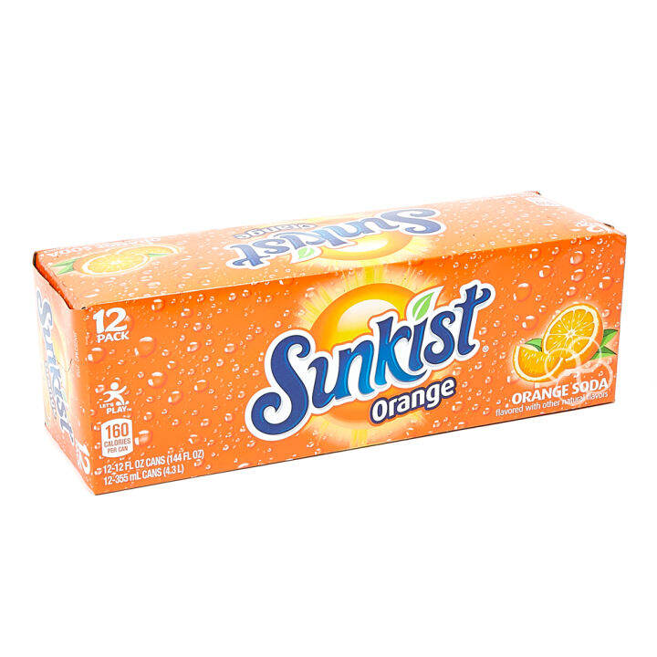 Sunkist Orange Soda 12 X 355ml 