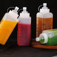 【Dizoey】800/1000ml Squeeze Sauce Bottle Large Caliber Dustproof Plastic Household Seasoning Bottle for Kitchen