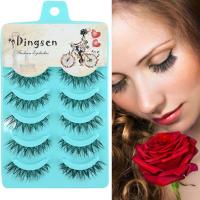 5 Pairs Black Handmade Messy Natural Cross False Eyelashes U5A9 Lashes Eye L5Z8