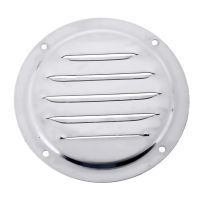 ✾ 5 Slots Round Louvered Air Vent Grill Ventilation Grille 4 inch for Marine Boat Replacement Stainless Steel