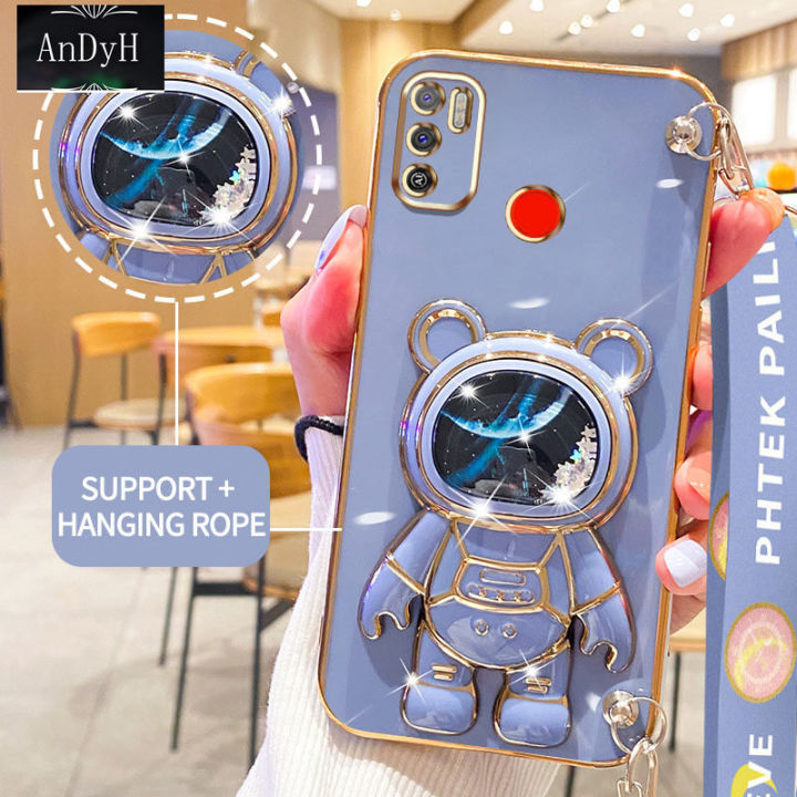 andyh-nbsp-casing-nbsp-for-infinix-tecno-spark-6-air-tecno-spark-5-air-phone-nbsp-case-nbsp-cute-nbsp-3d-nbsp-starry-nbsp-sky-nbsp-astronaut-nbsp-desk-nbsp-holder-nbsp-with-lanyard