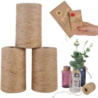 100M/lot 2MM Natural Jute Twine Brown Twine Rope Braided Jute Rope Cord String Arts Crafts Gift Wrapping Christmas Wedding Decor General Craft