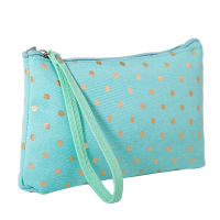 Portable Sweet Makeup Bag Bright Spot Printing Travel Large Capacity Girl Zipper Hand Wash Bag