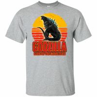 เสื้อยืดออกกำลังกายผ้าฝ้าย100% ลาย Godzilla King Of Moster,เสื้อสำหรับผู้ชายของขวัญคริสต์มาส