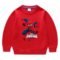 Spidermans กีฬาเสื้อกันหนาวสำหรับชายหญิงแขนยาว Hooded เสื้อกันหนาวเด็กเสื้อผ้าเด็ก100% ผ้าฝ้ายรอบคอฤดูใบไม้ผลิและฤดูใบไม้ร่วง2-9ปี