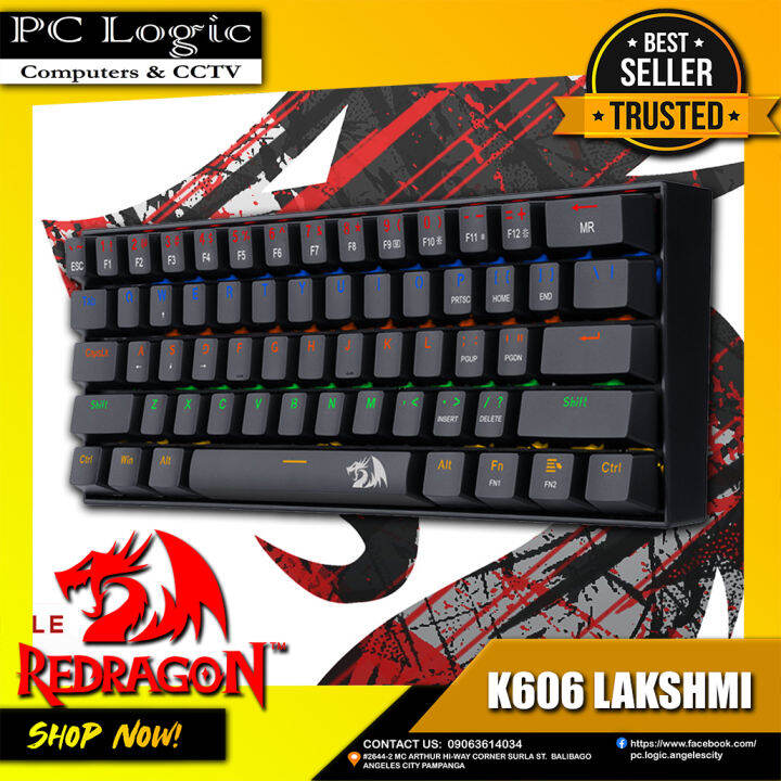 REDRAGON K606 Lakshmi Black rgb Mechanical Keyboard | Lazada PH