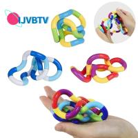 IJVBTV ของขวัญ เด็ก ผู้ใหญ่ ของเล่นบีบอัด แหวนบิด สีสัน ต่อต้านความเครียด เชือกบิดนิ้ว เชือกเปลี่ยนรูป ของเล่น Twist Fidget