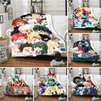 My Hero Academy Flannel blanket, comic print bed sheet, sofa throw bed sheet, childrens pajamas casual suit