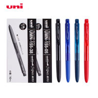 ปากกากดปากกาหมึกเจล UMN-155ลูกบอล Uni 0.38/0.5มม. 10ชิ้น/กล่องสีดำ/น้ำเงิน/แดง/น้ำเงิน-ดำ UMR-83ชุดหมึกรีฟิลเติมปากกาสำหรับนักเรียนโรงเรียน