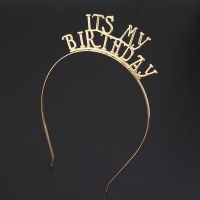 2020 New Style Alloy Letter Headband This Is My Birthday Headwear Festive Ladies Hair Accessories Birthday Headband Wholesale