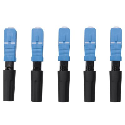 50 Pcs Embedded Sc Fiber Optic Fast Connector Ftth Single-Mode Fiber Optic Sc Quick Connector Sc Adapter Field Assembly