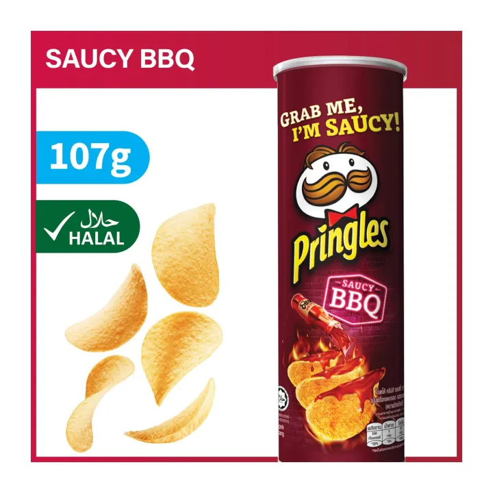 [Ready Stock] Malaysia Pringles Potato Crisps Saucy BBQ 107g X1package ...